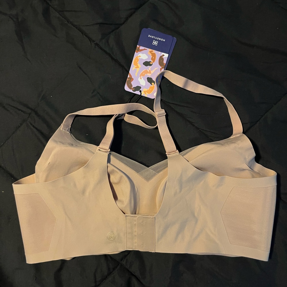 Honeylove Women's Beige Bra with Supportive Straps